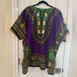 ADVANCE Apparels Tunic Jamaican African Ethnic Dashiki Top Unisex OS Plus Size